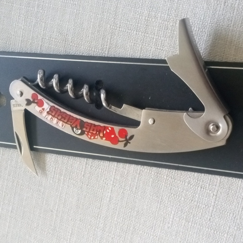4/$15  Las Vegas Multi Tool Bar Bottle Opener Corkscrew Cherries New